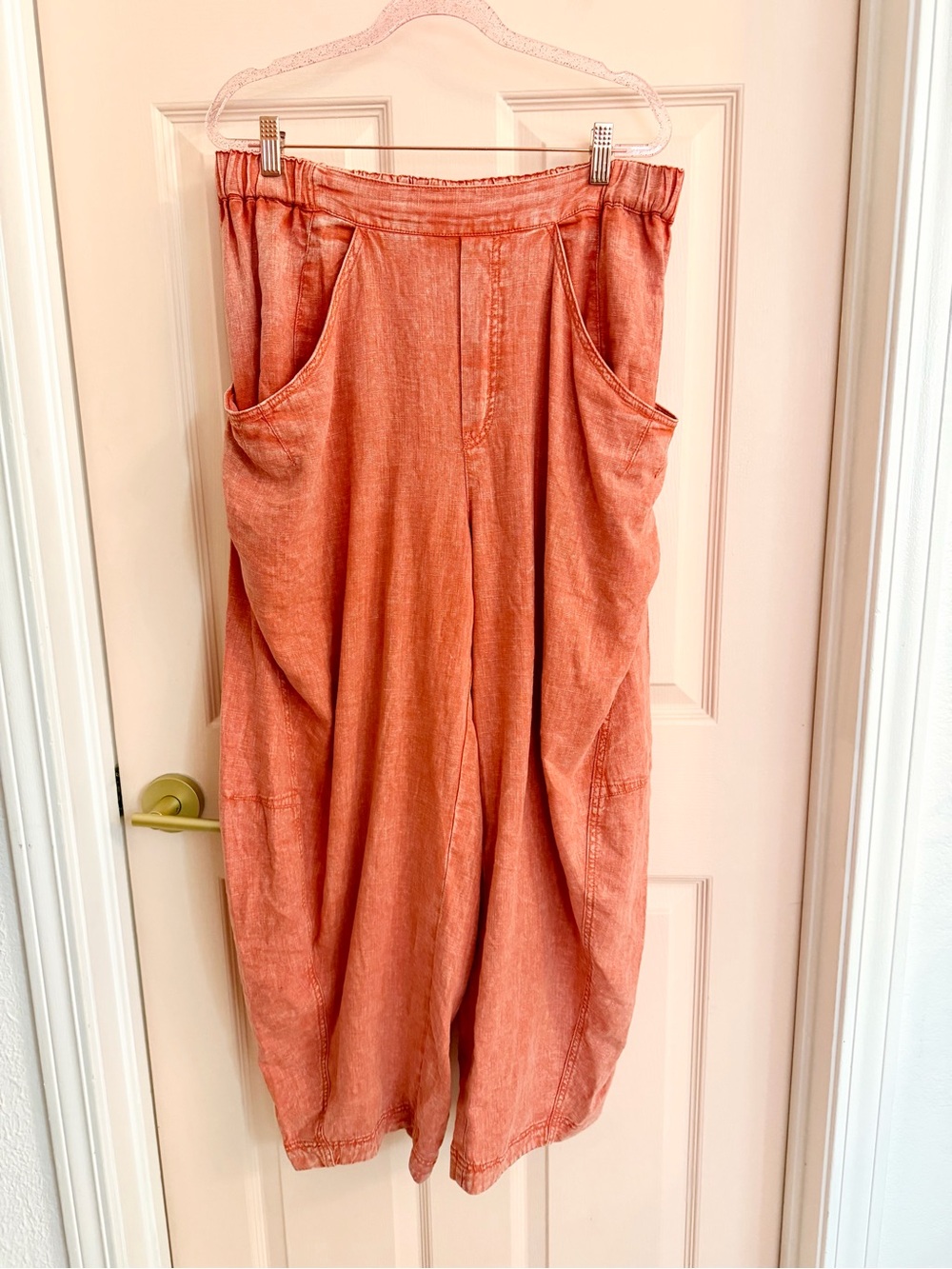Orange free people casual pants